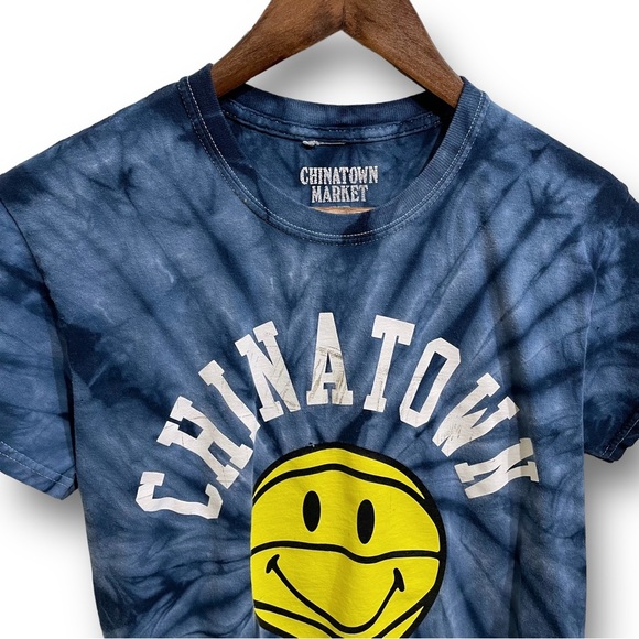 Chinatown Market Tie Dye Smiley Basketball T Shirt Limited Edition Small 17.5x25 - Picture 3 of 4
